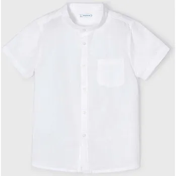 Chlapecká košile Mayoral chlapecká lněná košile s mao límečkem 3161 - 061 Velikost: 110 Len