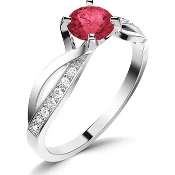 Oblečení a móda Dámský prsten přírodní diamant 0.50 ct G/SI turmalínem a brilianty 140002-B-TUR velikost 59