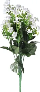Umělá květina Primulka puget 43 cm 10 ks bílá