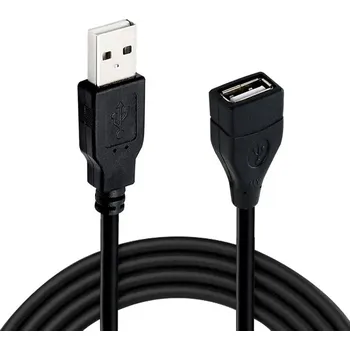 Datový kabel W-Star USB/A female na USB A male 1 m, černá