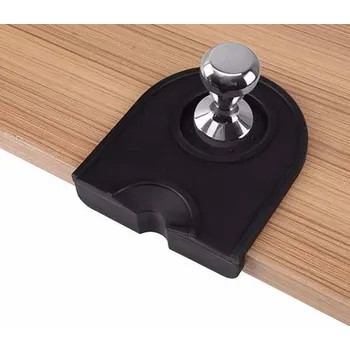 Pomůcka pro baristy | podložka pod tamper a páku, malá - 14 x 12,5 cm - Černá