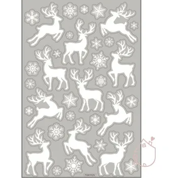 Vánoční dekorace Třpytivé samolepky s jeleny