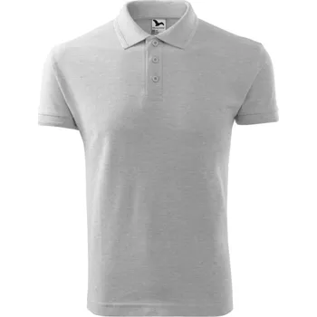 Pánské tričko MALFINI Polokošile Pique Polo 203, krátký rukáv, pánská MAL-2030315 L Melír šedá světlá
