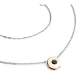 Dámský náhrdelník přírodní diamant 0.055 ct černý ve zlatě 10911-NH01-BCV-Black délka 40 cm