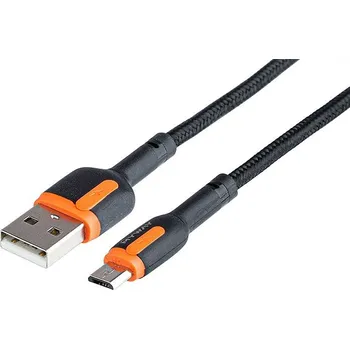 Datový kabel Nabíjecí spletený kabel 100 cm, USB > micro USB, WAYME