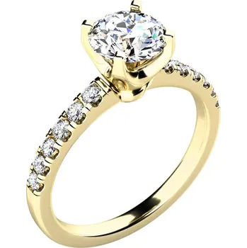 Prsten Dámský prsten přírodní diamant 1.090 ct G/SI žluté zlato 10961-ZL-DIA velikost 46