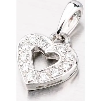 Přívěsek Dámský přívěsek bílé zlato 585 zirkony DZ0021B
