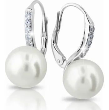 Náušnice Dámské náušnice bílé zlato 585 perly perlové 52NK-3122B