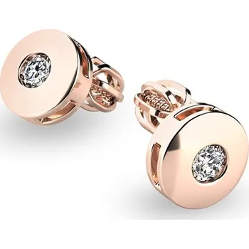 Náušnice Dámské náušnice růžové zlato 585/1000 přírodní diamant 0.110 ct G/SI 10911-NS-CV-DIA