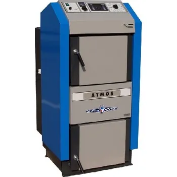 Kotel Zplyňovací kotel na dřevo ocelový ATMOS DC 32 S, výkon 35 Kw s elektrickou regulací ACD 04 DC32SACD04 + 3 roky záruka