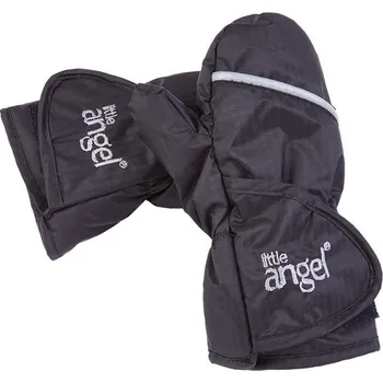 Rukavice Little Angel Rukavice s palcem Outlast® - černá-výšivka šedá Velikost ostatní: 2