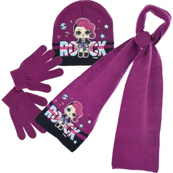 Čepice LOL SURPRISE Dívčí souprava L.O.L SURPRISE ROCK fialová Velikost: 54 cm