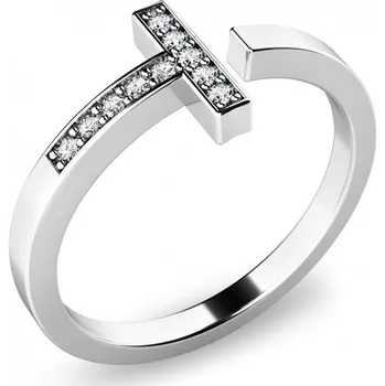 Prsten Dámský prsten přírodní diamant 0.060 ct G/SI brilianty bílé zlato 140014B-DIA velikost 60