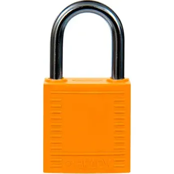 Visací zámek HAPPY END Nylonové zámky s 25 mm hliníkovým okem, oranžová, 6 ks - BY C6C27