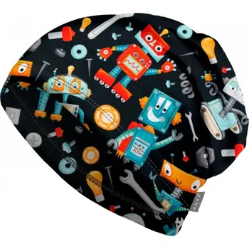 Čepice UNUO Dětská fleecová čepice Homeless, roboti