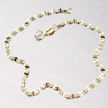 Oblečení a móda Náramek žluté zlato 585 gravírováním 44-1467 délka 20 cm