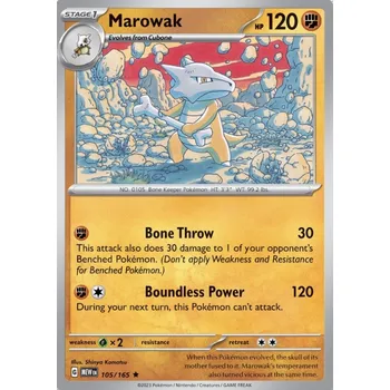 Sběratelská karetní hra Pokémon MEW 105/165 Marowak - 151 Stav: Near Mint, Verze: HOLO