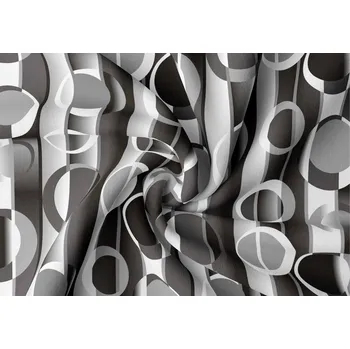 Orbytex Zatemňovací látka na závěsy šíře 150cm - kola černá