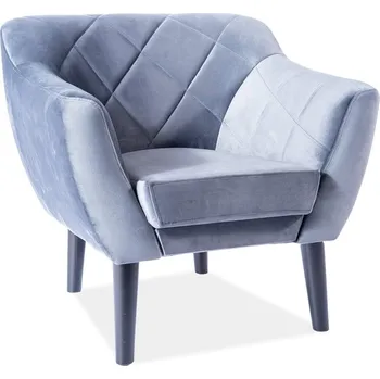 Křeslo Křeslo klubové šedé KARO VELVET 1