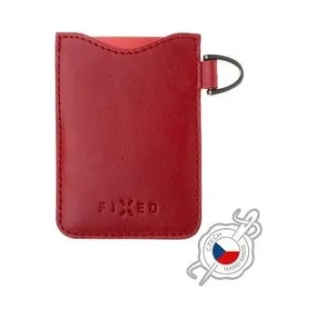 Telefonní příslušenství Fixed Kožené pouzdro na karty Cards, červené