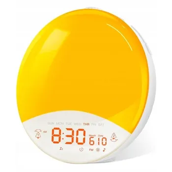 Budík Digitální budík 3v1 imitace západu a východu slunce