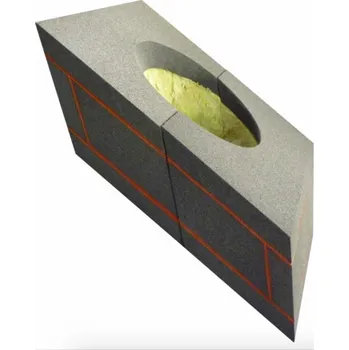 Kouřovod Parotěsný prostup do šikminy pro nerezový komín, ø 210 mm, výška 30 cm