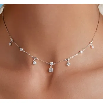 Náhrdelník For Silver Náhrdelník se zirkony a srdíčky - Stříbro 925 Typ: Typ 2