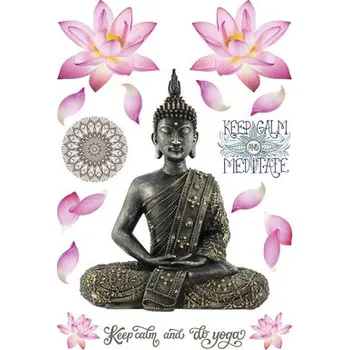 Samolepící dekorace 3D samolepka na zeď Buddha 45x65 cm