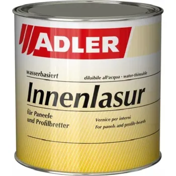Lak na dřevo Adler Innenlasur bezbarvá - Jedinečná vodou ředitelná lazura 3 v 1 do interiéru 0,375l