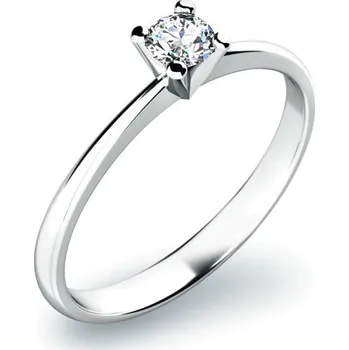 Prsten Zásnubní prsten bílé zlato 585/1000 přírodní diamant 0.075 ct G/SI ZP-10820D velikost 52