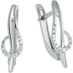 Dámské náušnice bílé zlato 585/1000 přírodní diamant 0.072 ct s brilianty GKW46558
