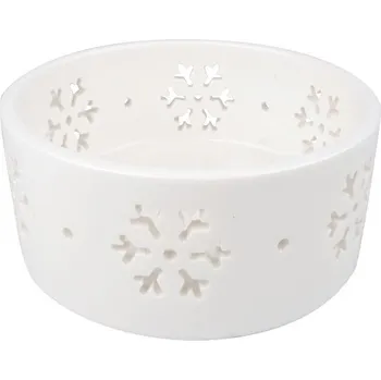 Svícen porcelánový vločky 5 cm