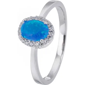 Prsten Bealio BEALIO Stříbrný prsten KRÁLOVSKÝ modrý OPÁL Velikost prstenu: 61 03-04548-1460