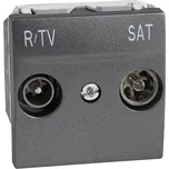 Schneider Electric MGU3.456.12 Unica - ZásuvkaTV/R-SAT průchozí, Grafit