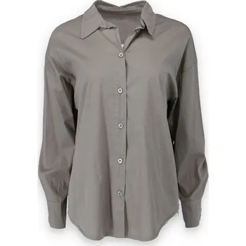 Dámská košile Košile propínací 4060 Mumu Itálie barva: hnědá-fango