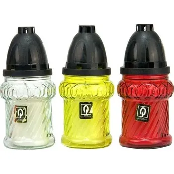 Svíčka Maják Lampa 18cm sklo barevná mix hřbitovní