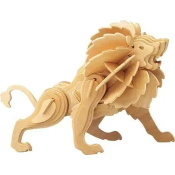 3D puzzle Dřevěné 3D puzzle Zvířata - Lev