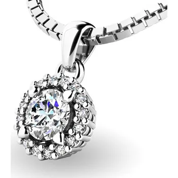 Náhrdelník Dámský přívěsek přírodní diamant 0.580 ct G/SI 10927-B-DIA délka řetízku 45 cm