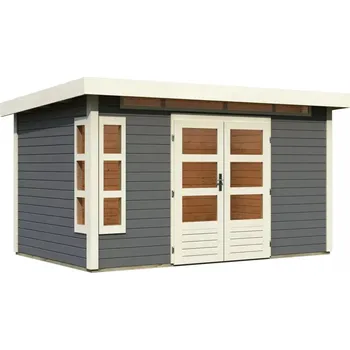 Zahradní domek Dřevěný domek KARIBU KASTORF 7 (31535) terragrau LG3585