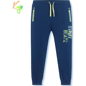 Chlapecké tepláky KUGO MT0568, petrolejové (dětské bavlněné tepláky pro kluky)