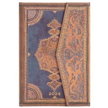 Diář Paperblanks Safavid Indigo Mini týdenní 2024 [EN] 