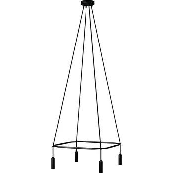 creative cables Lustr cage p-light se 4 žárovkami Barva: Černá