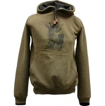 Pánská mikina C.I.T. TRADE s.r.o. Myslivecká mikina s kapucí s potiskem - srnec a barvář - Velikost L