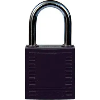 Visací zámek HAPPY END Nylonové zámky s 25 mm hliníkovým okem, černá, 6 ks - BY C6C23