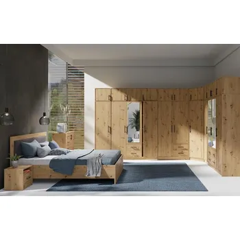 Ložnicová sestava Ložnice SMART, SR6+SR7+SRK2+SR5+SRN5+SRL2+SRN2+SR3+SRN3+SR4+SRN4+SRL1+SRN1 v dubu artisan