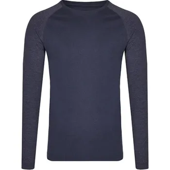Pánské tričko Miners mate Unisex triko s dlouhým rukávem MY210 Navy-Heather Navy XS