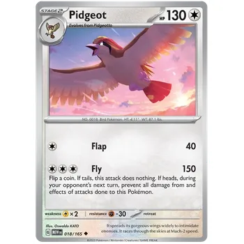 Karetní hra Pokémon TCG Pidgeot 018/165