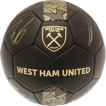 Fotbalový míč Fan-shop Míč WEST HAM UNITED Signature Gold velikost: 5