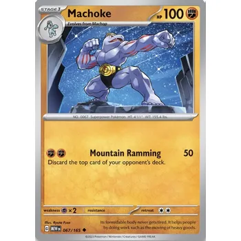 Volný čas Pokémon MEW 067/165 Machoke - 151 Stav: Near Mint, Verze: NORMAL