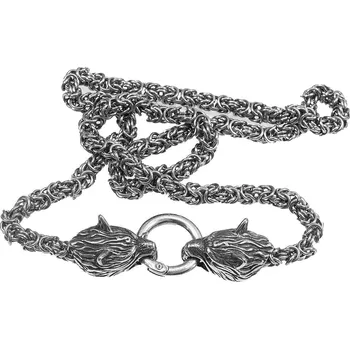 Řetízek River Šperky. Řetízek. 99240016 z chirurgické oceli, královská vazba symbol vlků